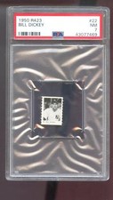 1950 R423 #22 Bill Dickey PSA 7 Graded Baseball Card MLB Game Strip Orange Back