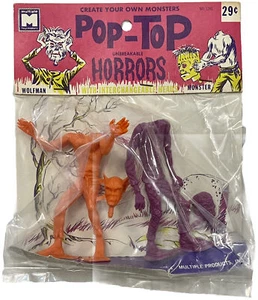1960s POP TOP HORRORS WOLFMAN and MONSTER NEW OLD STOCK NOS VINTAGE - Picture 1 of 5