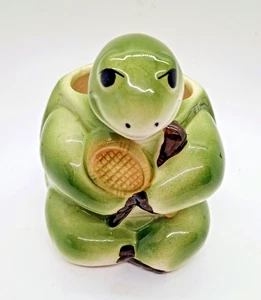 Vtg Turtle Bay Hilton Hawaii Ceramic Turtle Tiki Mug Golf & Tennis Terrapin - Picture 1 of 8