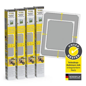 EASYmaxx 4er Set Insektenschutz Fenster Fliegen Gitter Mücken Wespen Schutz Netz - Bild 1 von 9