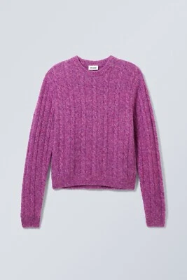 Weekday Jesper Wollmischung Strick Pullover Pink Herren XS EXTRA KLEIN Damen S - Bild 1 von 4