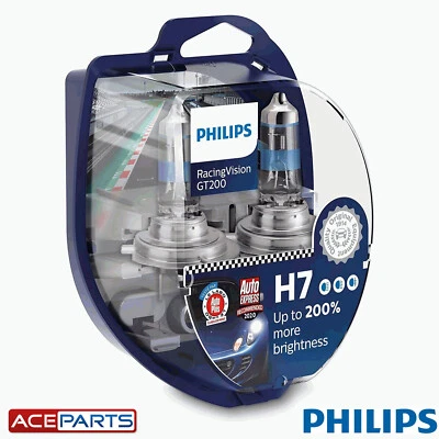 Philips RacingVision GT200 H7 **NEW 2020** Car Headlight Bulbs Twin Pack - Image 1 of 4