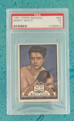 1951 Topps Ringside Boxing #93 ... Marty Servo ... PSA 5 EX - Image 1 of 4