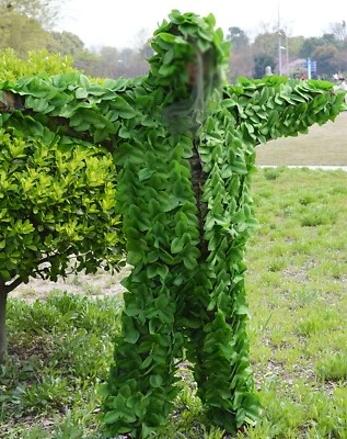 CAMOUFLAGE GREEN LEAVES HUNTING GHILLIE SUIT SNIPER CLOTHING JACKET TROUSERS - Image 1 of 4
