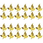  24 Pcs Alloy Maple Leaf Napkin Rings Dining Room Table Decor Metal Stand