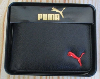CARTERA DOBLE PLIEGUE PUMA NEGRA PARA HOMBRE CON CAJA DE REGALO DE HOJALATA Foto 1 de 4
