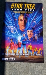 2019 SDCC WONDERCON EXCLUSIVE IDW POSTER STAR TREK YEAR 5 POSTER KIRK SPOCK - Picture 1 of 1