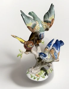 Rosenthal Germany Hugo Meisel Porcelain Three Bird Figurine 11" Mint - Picture 1 of 6