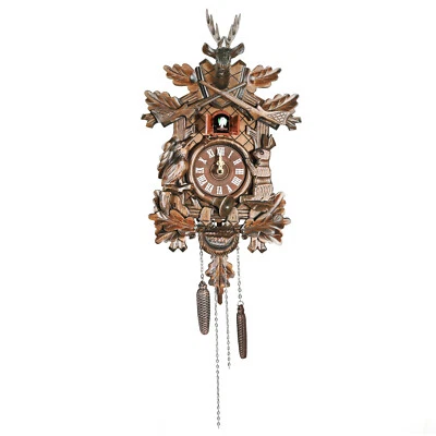Vintage Clock German Black Forest Wooden Hunter Cuckoo Clock - Image 1 of 4