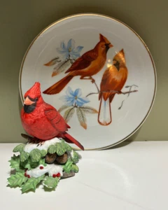 Lenox Porcelein Christmas Cardinal, 1995 and Chadwick-Miller plate - Picture 1 of 4