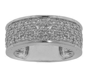 1.25 ct Ladies Four Row Diamond Anniversary Wedding Band Ring - Picture 1 of 5