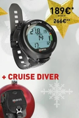 MARES PUCK LITE COMPUTER SUBACQUEO NERO BLUETHOOT CON SACCA OMAGGIO - Immagine 1 di 4