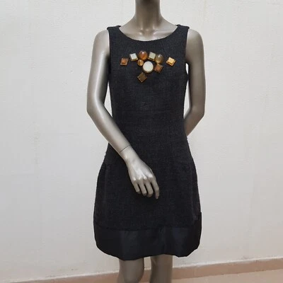 Ungewöhnliches Winterkleid von Hoss Intropia, 38, schwarz / orangebraun - Bild 1 von 4