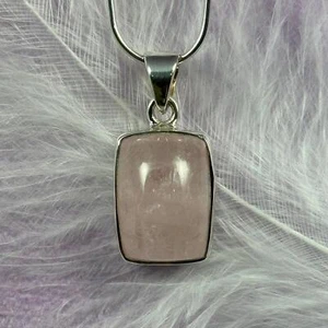 Colgante de cristal morganita plata 925, berilo rosa 5,1 g SN55990 - Imagen 1 de 4
