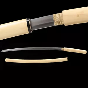 Clay Temperped T10 Steel Japanese Samurai Sword Katana Shirasaya Full Tang - Picture 1 of 11