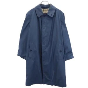 Burberrys 80s 90s Made in England Stainless collar coat Navy blue Men's - Picture 1 of 9
