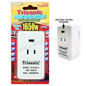 Foreign Travel Voltage Converter 220V To 110V Power Adapter 50W-1650W Switchable