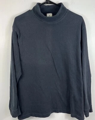Vintage Jockey Men's Turtleneck Long Sleeve Shirt Faded Black Made USA Fits Sz L - Image 1 of 4