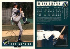 Dan Serafini Signed 1992 Classic Draft Picks #20 Card Minnesota Twins Auto AU