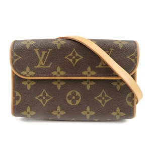 Auth Louis Vuitton Monogram Pochette Florentine WaistBag Belt XS M51855 Used - Picture 1 of 24