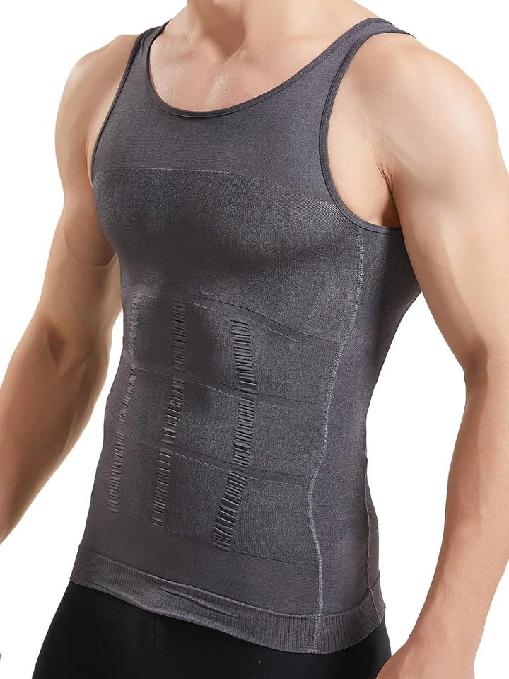 Canotta Contenitiva Uomo Canottiera Compressione Modellante Maglietta Intimo Mag - Immagine 1 di 4