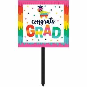 Fiesta Fun Graduation Yard Sign 14.5" x 15.5" Graduation Party Decorations - Picture 1 of 1