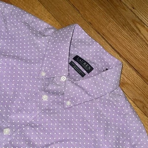 Lauren Ralph Lauren Black Label Men's Button Down Shirt Large Lilac Soft Washed - Picture 1 of 12