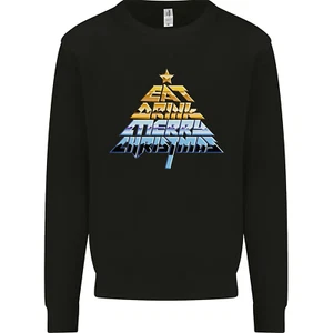 Heavy Metal Christmas Rock Music Xmas Kids Sweatshirt Jumper - Picture 1 of 3