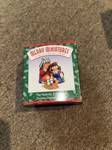 Vintage Hallmark 1997 Merry Miniatures The Nativity 2-teiliges Set - Bild 1 von 3