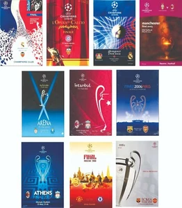 CHAMPIONS LEAGUE FINALS PROGRAMME COVERS 2000 - 2009 FRIDGE MAGNETS - Picture 1 of 11