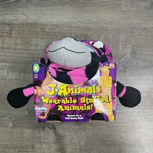As Seen On TV J.Animals Wearable Stuffed Animals Pink Black Zebra Pajamas Size M - Picture 1 of 5