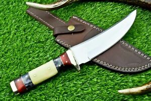 11" Custom Handmade D2 Steel Blade Hunting Knife,  Bowie Knife W/Sheath EX-4373