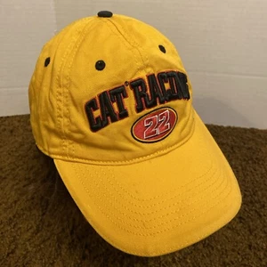 Gorra NASCAR Cat Racing Dodge Ward Burton #22 bordada amarilla ajustable - Imagen 1 de 9