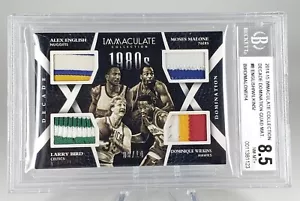 2014 Immaculate Quad Patches /14 BIRD + MALONE + WILKINS + ENGLISH BGS 8.5 POP 1 - Picture 1 of 3