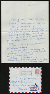 Rouben Mélik. Lettre autographe signée adressée à Youki Desnos. 1962. Arménie - Picture 1 of 2