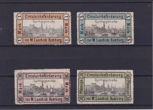 HAMBURG "F" STADTPOST. 1889. MI 6 - 9. KOMPL SATZ - Picture 1 of 1