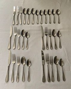 (4) 5 Stück Gedecke Oneida SOAR Edelstahl glänzend + Extras insgesamt 32 Teile - Bild 1 von 11