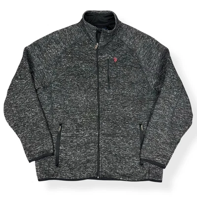 Chaqueta Alta U.S. Polo Assn Para Hombre XL Gris Carbón Cremallera Completa Buen Estado  Foto 1 de 4