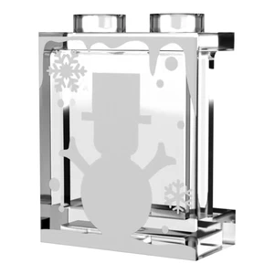 Winter Village Window with White Snowman 1x2x2 Panel - B3 Customs - Picture 1 of 2