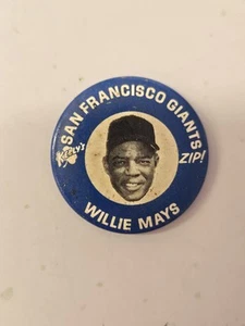 Willie Mays 1969 Kelly's Zip Potato Chip Button Pinback Pin 1" Giants Rare HOF - Picture 1 of 2