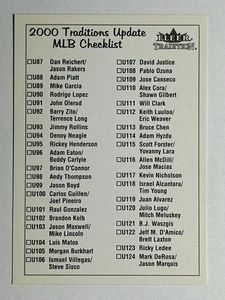 2000 Fleer Tradition Update Checklists #NNO U87-U150 - Picture 1 of 2