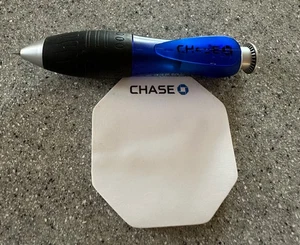 Seltener MOLLIGER Chase Bank Kugelschreiber mit achteckigem Papierblock - Bild 1 von 1