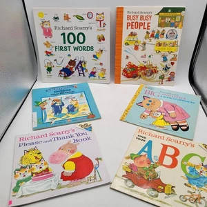 RICHARD SCARRY Lot of 6 Children's Books - BK033 - Picture 1 of 7