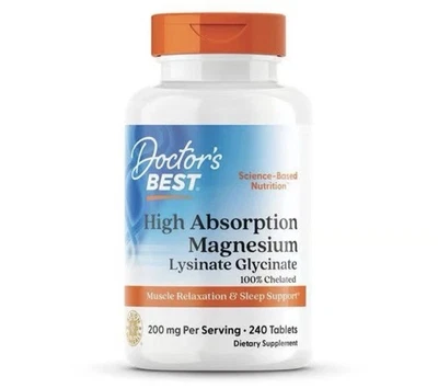 Doctors Best Suplemento de Magnesio de Alta Absorción 100mg 240 Tabs Exp 2028 Foto 1 de 2