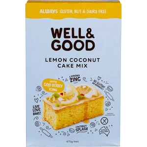 Well & Good Lemon Coconut Cake Mix with Goji Berry Icing 475g - Picture 1 of 4
