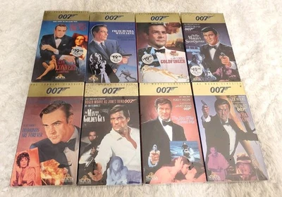 JAMES BOND 8 VHS Lot ALL Brand New/Sealed DR. NO Goldfinder DIAMONDS ARE FOREVER - Image 1 of 4