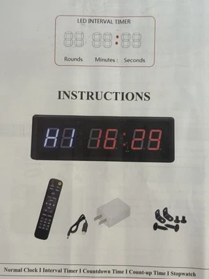 LED Stoppuhr Intervall-Timer für Fitness-Workout Countdown/Countup und Training  - Bild 1 von 4