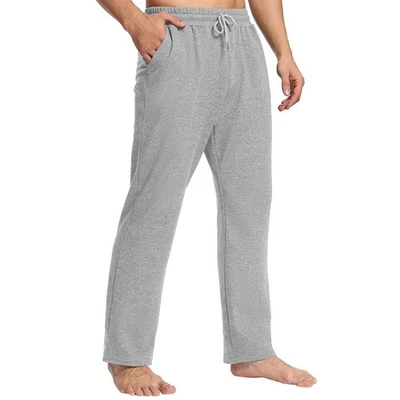 Pantalones deportivos de invierno de vellón con parte inferior abierta para hombre para correr correr entrenamiento Foto 1 de 4
