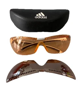 ADIDAS A137 SUNGLASSES Adidas Climacool Sport Glasses Orange Clear Mirror Silver - Picture 1 of 19
