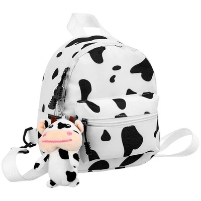 BASSO DI COW SHOURS ADORABLE GIRL CANVAS BASSO BACKPACK STUDENTE STUDENTE - Image 1 of 4